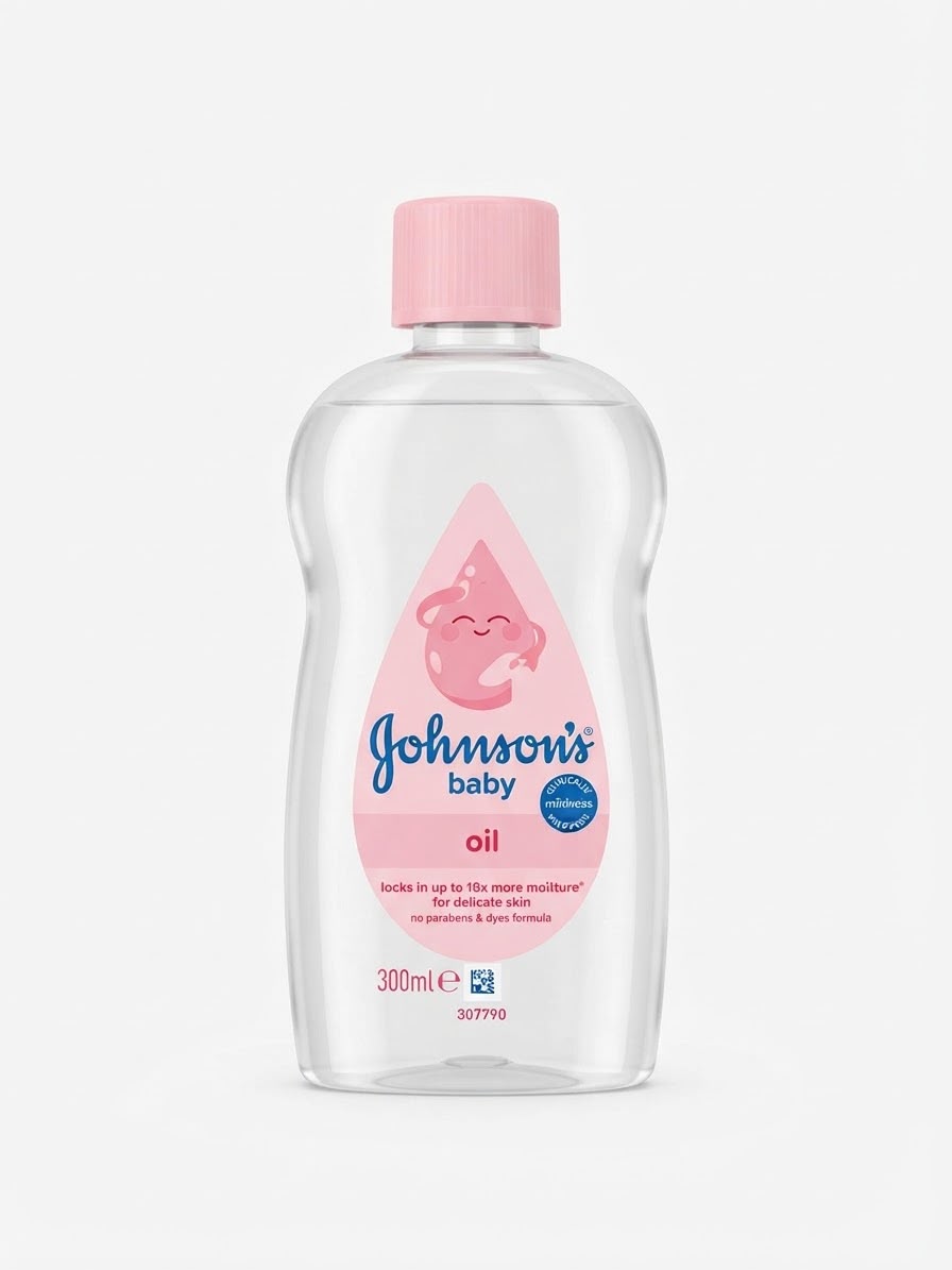 Johnson’s Baby Oil bottle, 300 ml