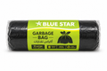 Blue Star XLarge black garbage bag roll with lime-green label on white background