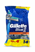 Gillette Blue II Plus razors, 14-pack on a white background
