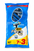 BIC Flex 2 7+3 disposable razor pack on a white background