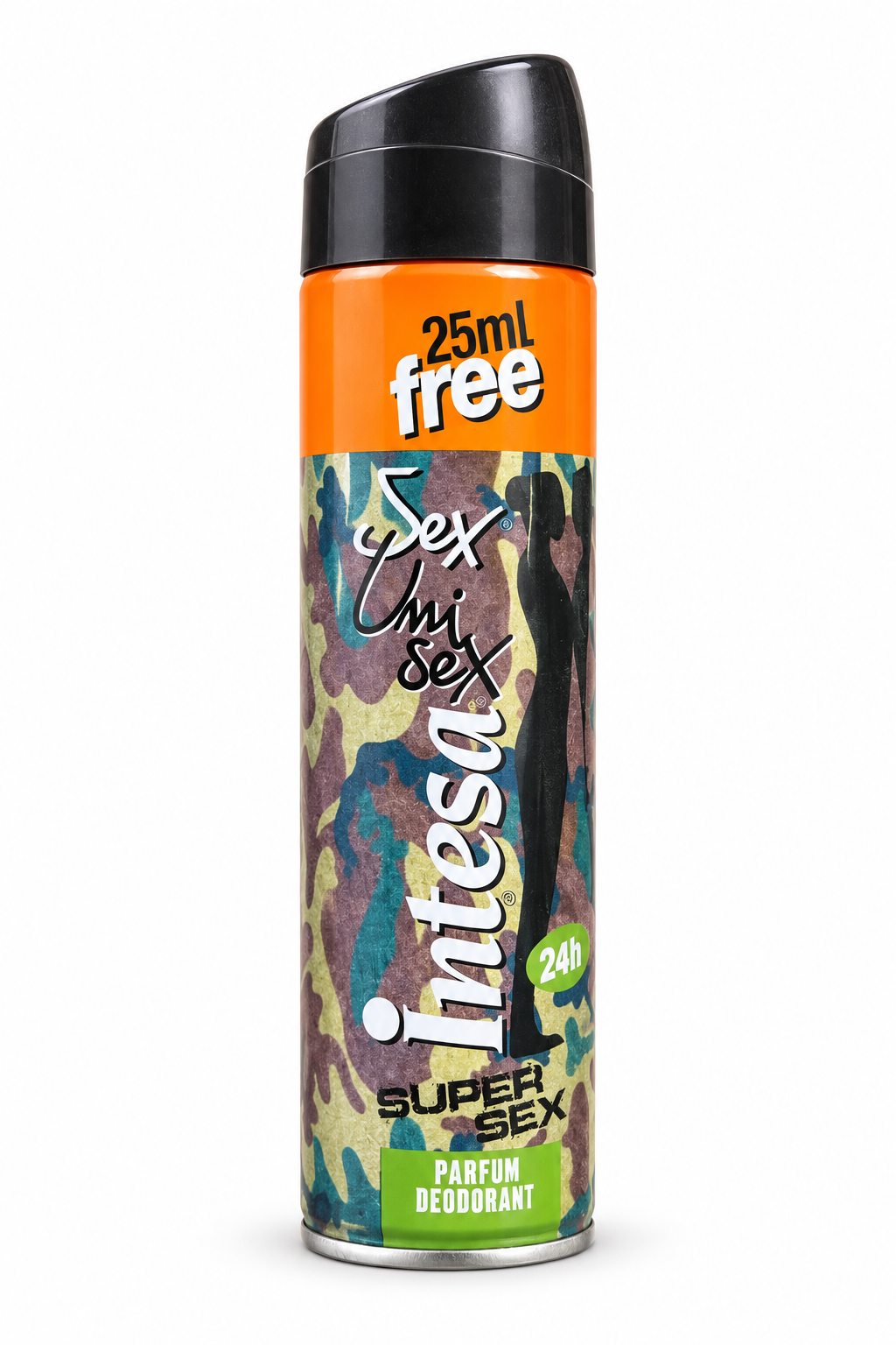 Intesa Sex UniSex Super Sex deodorant spray can on a white background