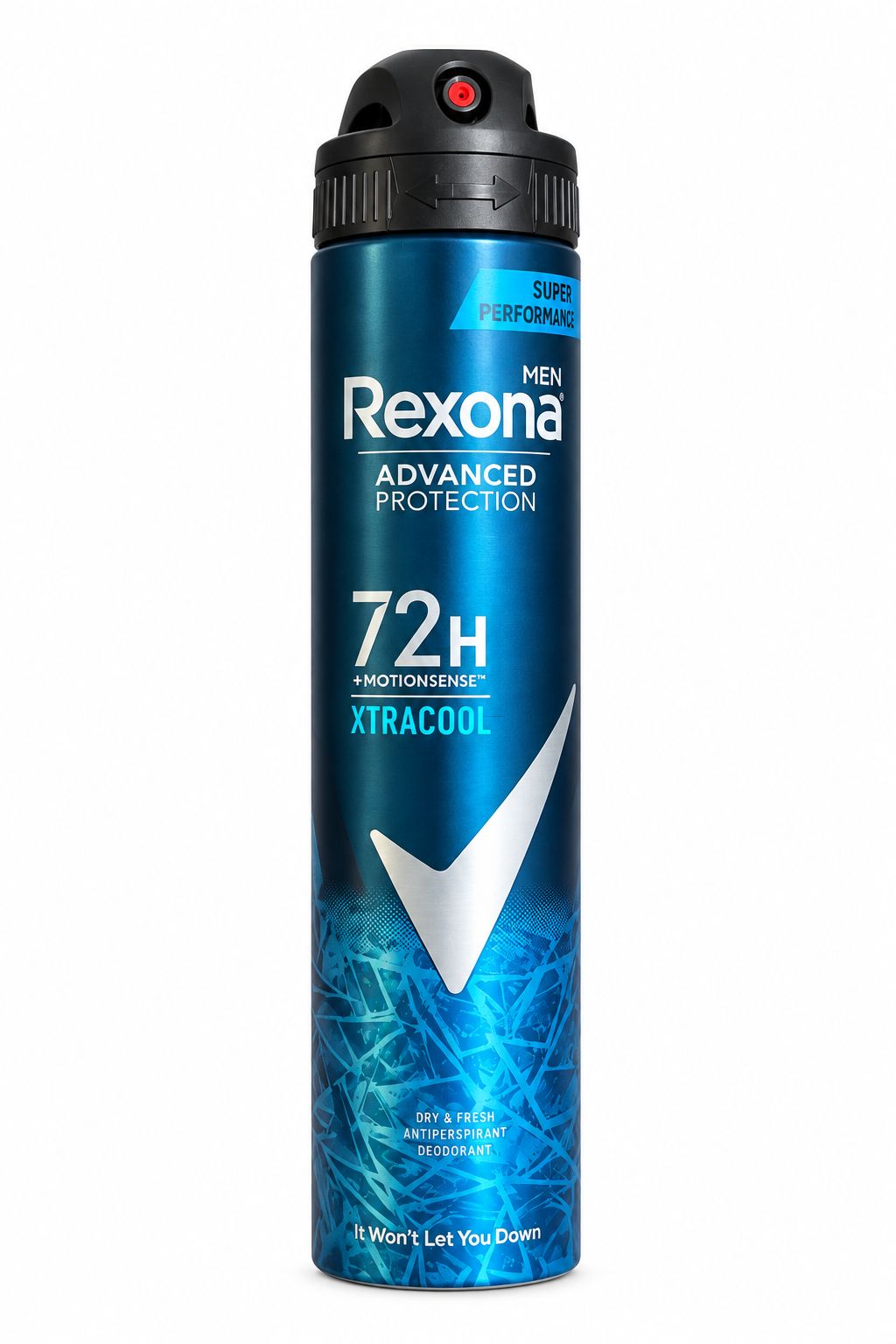 Rexona Men Advanced Protection XtraCool antiperspirant spray can on a white background