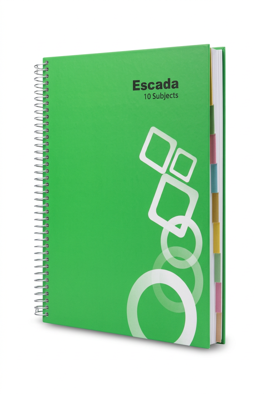 Escada 10-Subject Spiral Notebook – Green