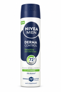 Nivea Men Derma Control Sensitive 72H original ivory navy and green spray can on white background