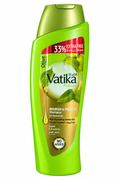 Vatika Olive Nourish and Protect shampoo on white background
