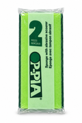OPPIA green sponge 2-piece pack with original vertical label layout on white background