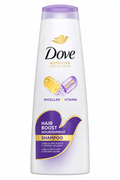 Dove Hair Boost Nourishment shampoo on white background