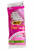 BIC Twin Lady five-pack razors on a white background