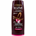 L’Oréal Elvive Full Resist conditioner in its burgundy bottle on white background