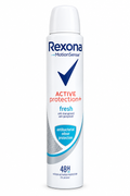 Rexona Active Protection+ Fresh 48H antiperspirant spray can on a white background