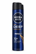 Nivea Men Deep Espresso 72H original navy can with gold lettering and accent on white background