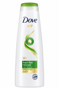 Dove Hair Fall Rescue shampoo on white background