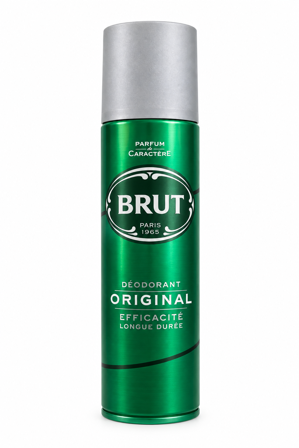 Brut Original deodorant spray can on a white background