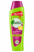 Vatika Repair and Restore shampoo on white background