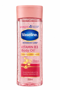 Vaseline Vitamin B3 Body Oil 200 ml on white background