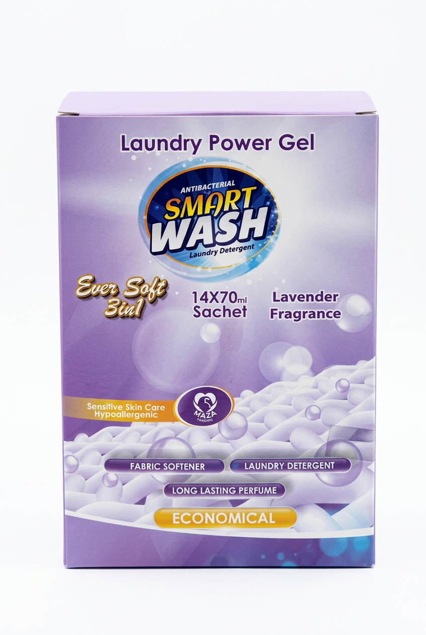 Smart Wash Lavender Laundry Power Gel, 14 × 70 ml