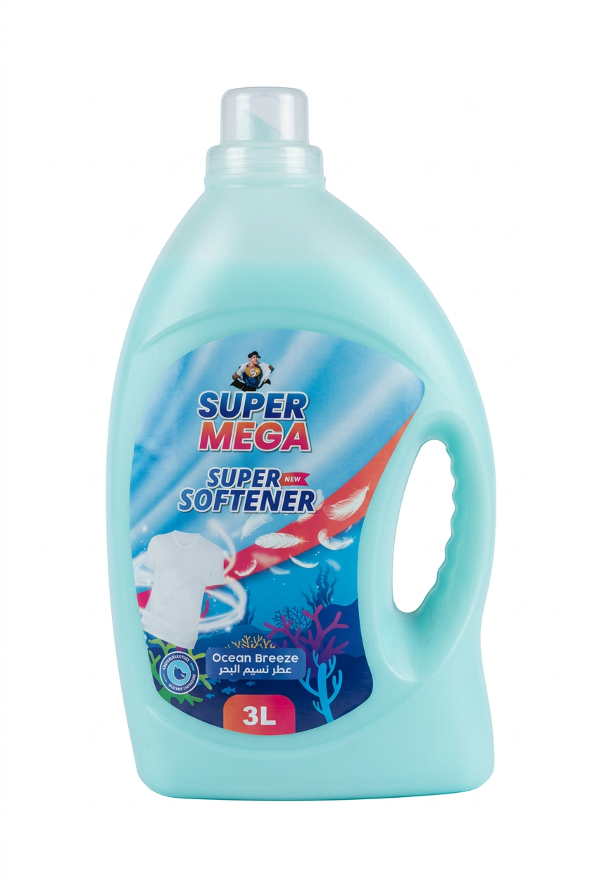 Super Mega Ocean Breeze Fabric Softener, 3 L