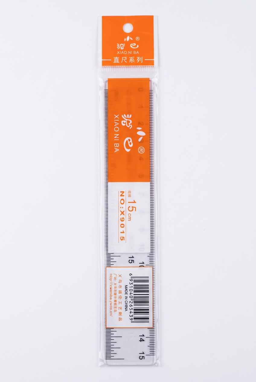 Xiao Ni Ba Transparent Ruler, 15 cm