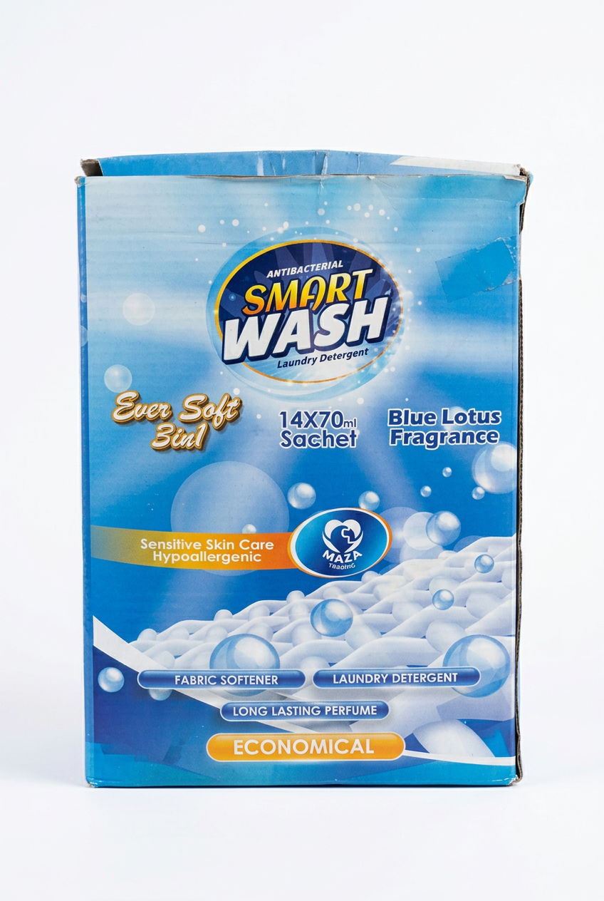 Smart Wash Blue Lotus Laundry Power Gel, 14 × 70 ml