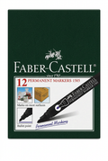 Faber-Castell 1585 Bullet Point Permanent Markers – Box of 12