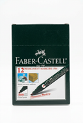 Faber-Castell 1586 Chisel Point Permanent Markers – Box of 12