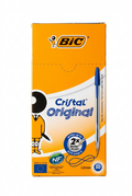 BIC Cristal Original Ballpoint Pens, 1.0 mm – Box of 50