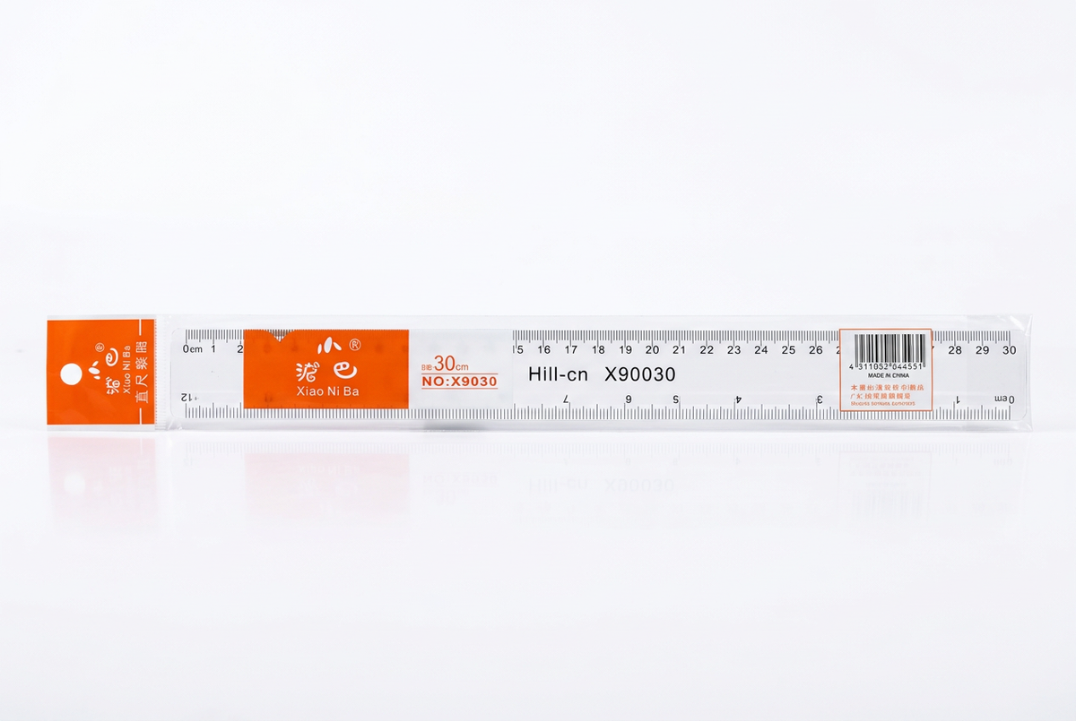 Xiao Ni Ba Transparent Ruler, 30 cm